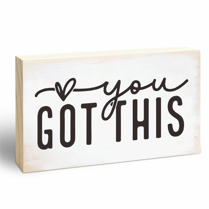 Everyday is a Gift Rustic Wooden Block Sign, 5x3 Inch Positive Inspirational Wood Plaque, Farmhouse Home Decor for Desk Tabletop Shelf, Housewarming Christmas Gift for Friends Family - A14