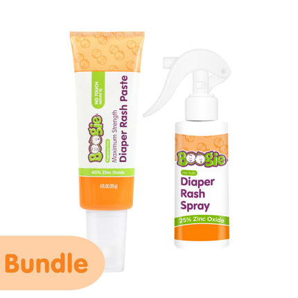 Diaper Rash Relief Bundle, No-Rub Spray & Maximum Strength Paste