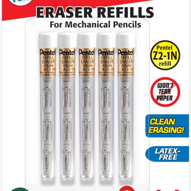 Mechanical Pencil Eraser Refills, 20 Erasers