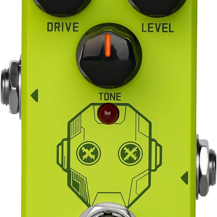 SORAN JOD-01 Super Drive Overdrive Mini Pedal for Electric Guitar, Two Selectable Modes, Analog Overdrive Pedal, Classic Green Overdrive Circuit with Super Mode Boost, True Bypass for Pedal Board