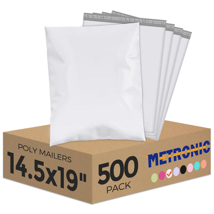White Poly Mailers 14.5x19 100 Pack, Large Shipping bags Self-Seal Shipping Envelopes, Packaging Envelope for Small Business, Boutique, Clothing