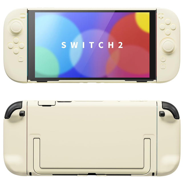 Protective Case for Nintendo Switch 2 - Cute Dockable Hard Case Shell for Switch 2 with Thumb Grip & Sticker & Button