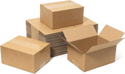 8 x 6 x 4 in Small Brown Corrugated Shipping Boxes, 50 Pack