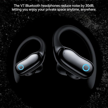 GNMN Active Noise Cancelling Ear Buds Wireless Earbuds 96hrs Playback Bluetooth Headphones Dual Battery Display Stereo Bass Earphones with Earhooks Microphone IPX7 Waterproof for Sports/Workout