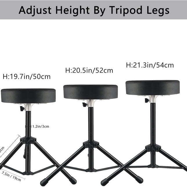 Drum Throne,Padded Drum Seat Drumming Stools with Anti-Slip Feet