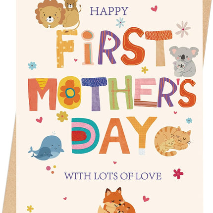 ICOOLYI First Mothers Day Gifts for New Mom – First Mothers Day Card, Cute 1st Mothers Day Gift for First Time Mom