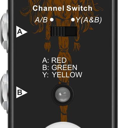 Switch Box Pedals Functional ABY BOX Switch Guitar Pedal Selector Audio Channel Pedal for Guitar Mini Size True Bypass
