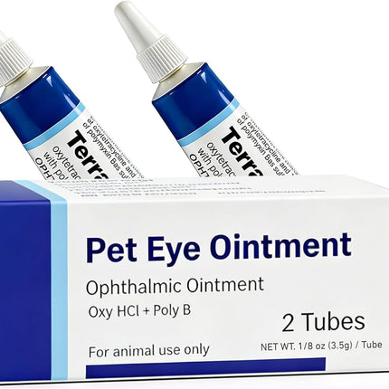 Pet Eye Cream for Dogs, Cats, Cattle, Horses, Sheep, Birds, 3.5g/0.125oz - 2 Tubes