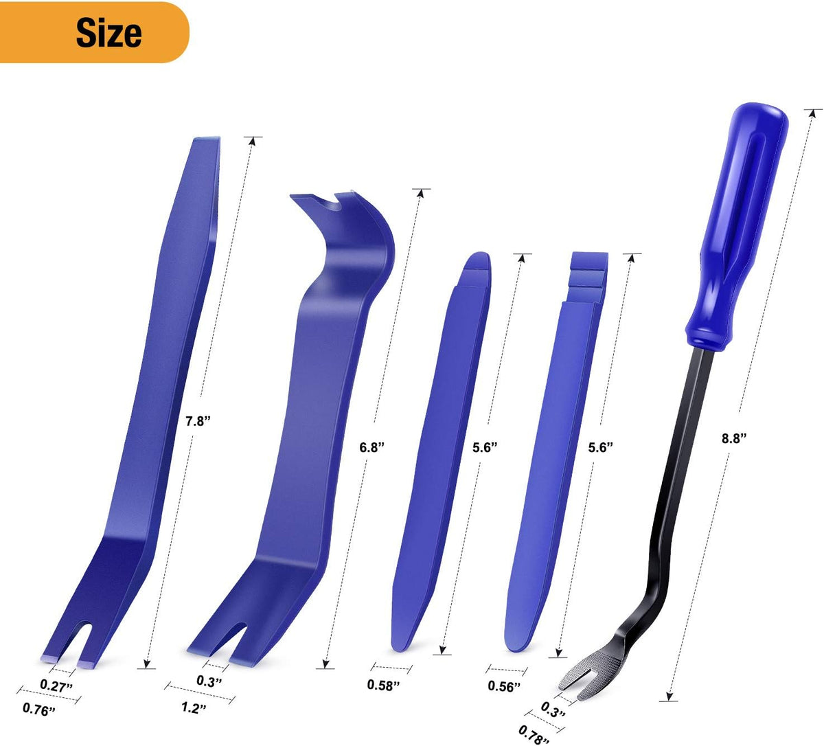 5-Piece Auto Trim Removal No-Scratch Pry Tool Kit - photo 2