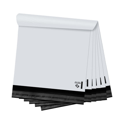 Poly Mailers Shipping Envelope Self Sealing Bags (12x15.5 100pc) (PM100), White