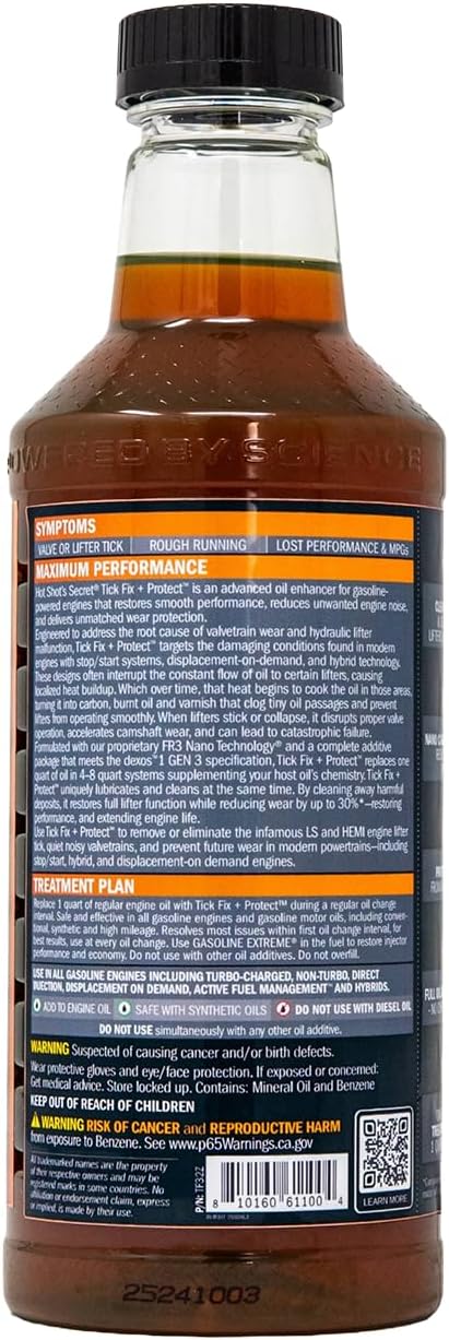 Engine Oil Additive for Gas Engines, 32 fl oz – Reduces Lifter Tick and Engine Noise, Nano Technology - photo 2
