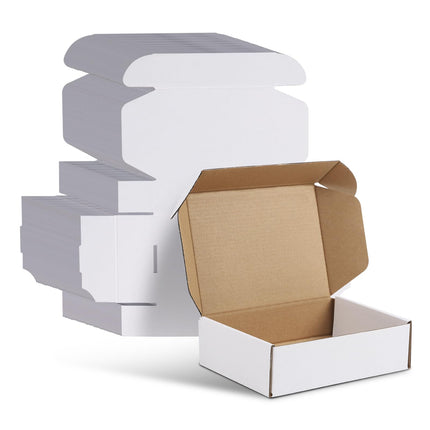 12x9x6 inches White Shipping Boxes pack of 15, Corrugated Cardboard Boxes 12 x 9 x 6 for Packaging Small Business, Moving, Mailing