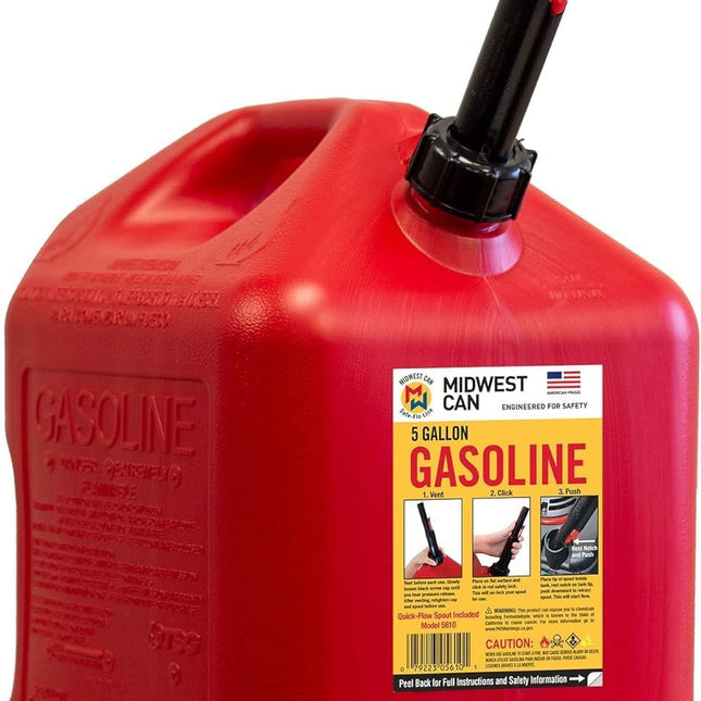 5-Gallon Safe-Flo Auto Shut Off Gas Can - Red