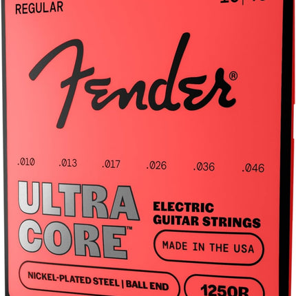 1250 Ultracore Guitar Strings, Nickel Plated Steel, Ball End, 1250R Gauges .010-.046, (6)
