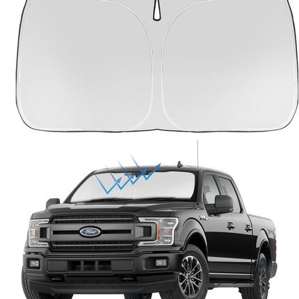 Proadsy 2026 Upgrade Front Windshield Sun Shade Foldable Sunshade Protector Custom Fit 2015-2020 Ford F-150 F150 Lariat, King Ranch, Platinum, XL XLT Limited Raptor Accessories