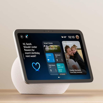 Amazon Echo Show 8 (newest model), Vibrant HD 8.7" display with spatial audio, Designed for Alexa+, Glacier White