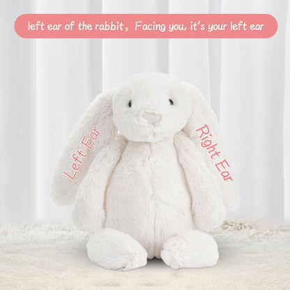 Personalized Easter Bunny Rabbit, Custom Name Monogrammed Embroidered Bunny, Fluffy Rabbit with Long - photo 3