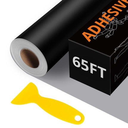 Matte Black Permanent Vinyl Roll, 12" x14FT, for Car Decals & Signs