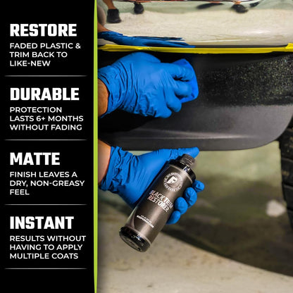 Black Trim Restorer 4oz Kit for Faded Plastic, Trim & Vinyl - photo 5