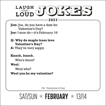 Laugh-Out-Loud Jokes 2027 Day-to-Day Calendar: 1,000 Punny Jokes
