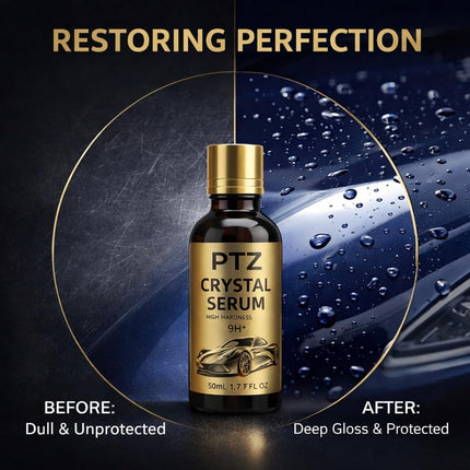 2Pack PTZ Crystal Serum for Cars – Advanced Graphene Ceramic Coating for Cars(100ML), 9H Graphene Coating for Auto Car Detailing, Gloss Hydrophobicty Anti Scratch (1*PC)