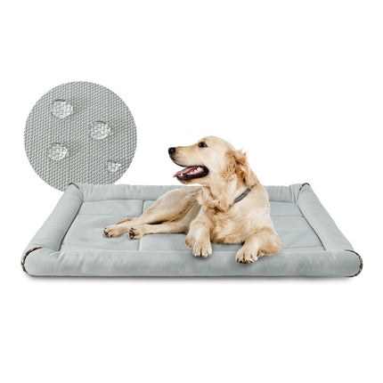Tapete para jaula de perro para jaula de 36 inch, tapete resistente al agua de oxford ripstop 900D para perros grandes de hasta 70 lbs, cama para exteriores fácil de limpiar para auto, camping y viaje, gris
