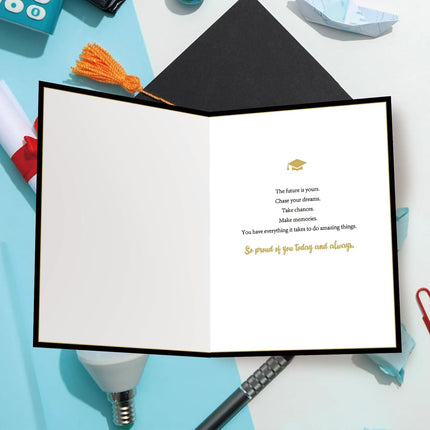 Inspirational Graduation Card for Son Daughter Grandson Granddaughter, High School & College Graduation Gift for Him and Her, Congratulations Card
