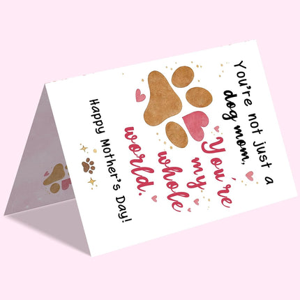 Beixian Dog Mom Mother's Day Card, Happy Mother's Day Dog Mom Gift, Cute Mother's Day Card from Dog for Pet Lovers