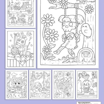 Creepy Cutie: Coloring Book for Adults and Teens Featuring Goth Kawaii and Spooky Cute Creatures of All Kinds and Many More