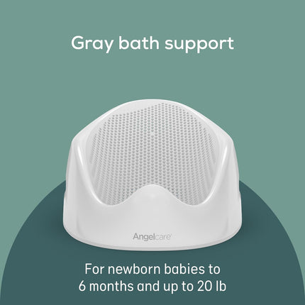 Angelcare Baby Bath Support (Gray) | Ideal for Babies Less Than 6 Months Old
