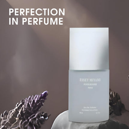 AFLUXE Men's Cologne Essey Miyamie Long Lasting Romatic Scent With A Modern Twist Perfume For Men, 3.4Fl Oz Eau De Toilette For Refined Occasions