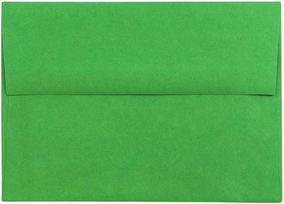 A6 Green Recycled Invitation Envelopes - 4 3/4 x 6 1/2 - 50 Pack