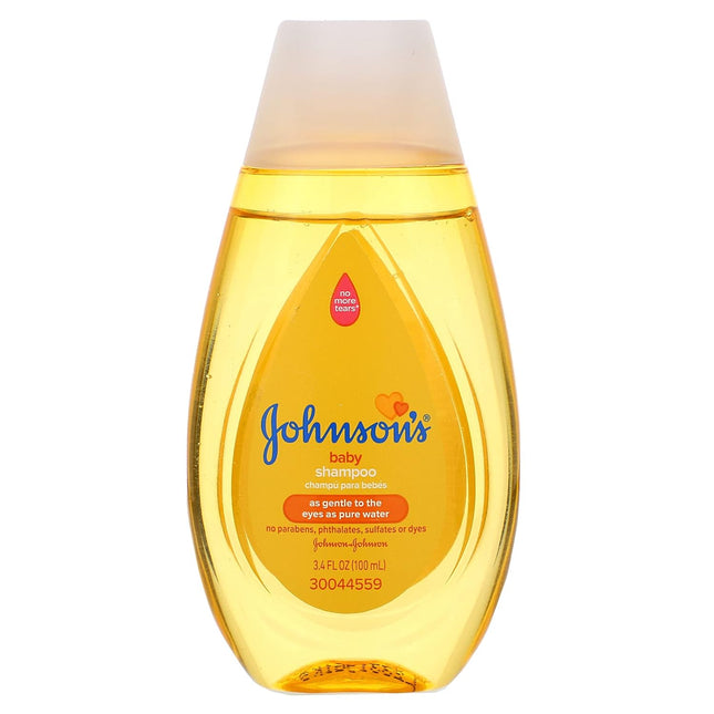 Johnson's Baby Shampoo with Aloe Vera & Vitamin B5, Tear Free, Travel Size, Newborn Essentials, No added Parabens & Sulfates, Hypoallergenic, 3.4 fl. oz