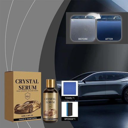 100ml PTZ Crystal Serum Advanced Graphene Ceramic Coating for Cars, Quick Effect Car Coating Spray, Long Lasting 9H Graphene Coatings, Nano Coat Restore for Car Protection (2pcs)