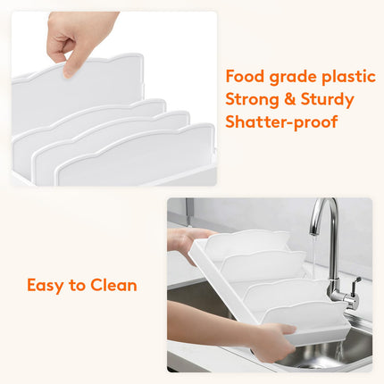 Kitchen Cabinet Organizer for Food Contanier Lid with 7 Sections