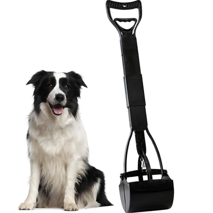 32“ Tall Pooper Scooper, Large Pooper Scooper for Dogs Heavy Duty, Dog Pooper Scooper with Long Handle & High Strength Durable Spring, Foldable Dog Poop Pick Up
