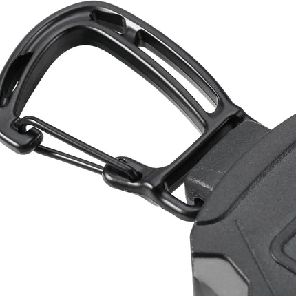 SHENGXIN 2 Pack Retractable Keychain Heavy Duty Carabiner Badge Holder, Tactical ID Badge Reel with 32” Steel Retractable Cord, 8.0 OZ