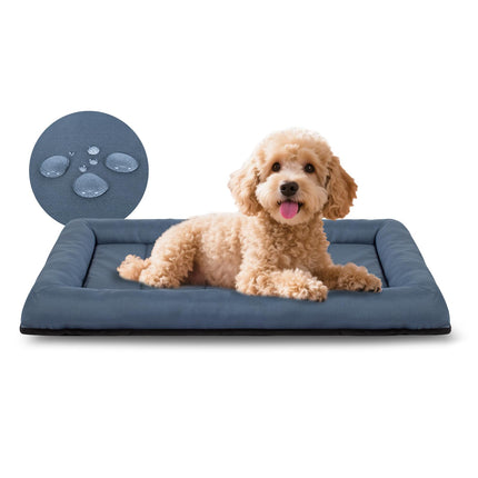 Tapete para jaula de perro para jaula de 36 inch, tapete resistente al agua de oxford ripstop 900D para perros grandes de hasta 70 lbs, cama para exteriores fácil de limpiar para auto, camping y viaje, gris