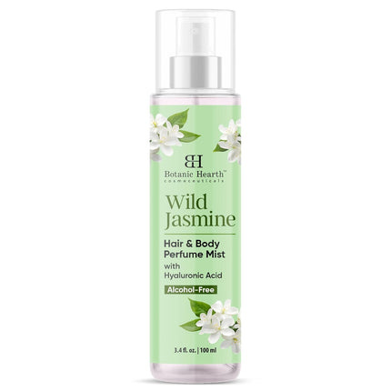 Botanic Hearth Jasmine Hair Perfume & Body Mist, Long-Lasting Hair Deodorizer & Body Scent for Women & Men, Alcohol-Free Clean Fragrance Hair Spray For Everyday Wear, All Day Freshness, 3.4 Fl Oz