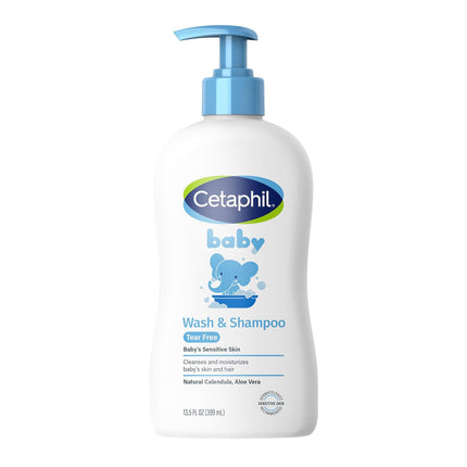 Cetaphil Baby Wash & Shampoo ,Tear Free, Paraben, Colorant and Mineral Oil Free, 13.5 Fl. Oz (Packaging May Vary)