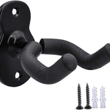 Guitar Wall Mount Hanger Acoustic Electric Bass Guitar Wall Hook Black Metal Holder