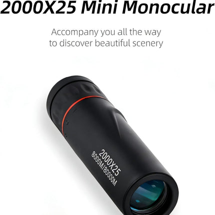 Mini Monocular Telescope, 25X High Definition HD with Multilayer Coating, Waterproof & Compact Design for Adults & Kids, for Hiking, Bird Watching, Concert, Travel and Outdoor Observation