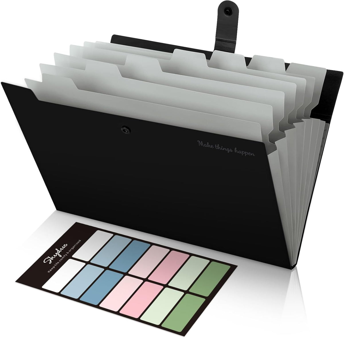 8 Pockets Accordion File Organizer, Expanding File Folders, Portable Document Paper Organizer, A4 Letter - photo 2
