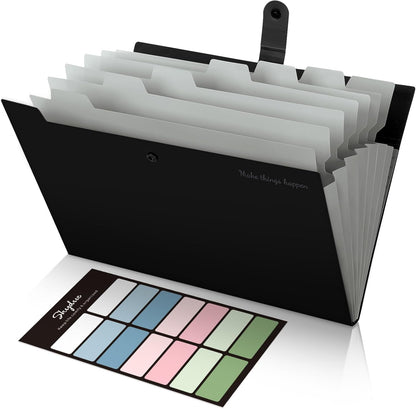 8 Pockets Accordion File Organizer, Expanding File Folders, Portable Document Paper Organizer, A4 Letter - photo 2