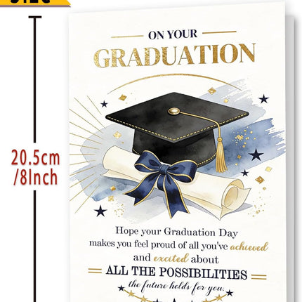 FANCYLUCKY Inspirational Graduation Gift for High School College Grad, Graduation Card for Him Her, Motivational Congratulations Gift for Family Kids Friends