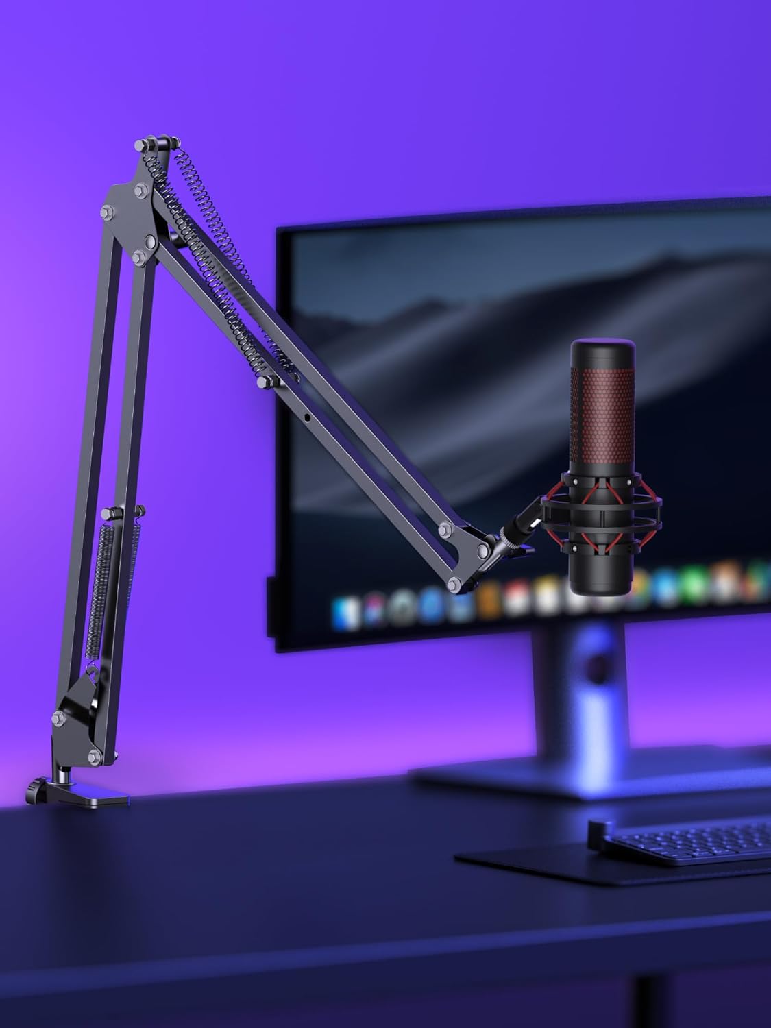 Boom Arm Microphone Mic Stand for Blue Yeti HyperX QuadCast SoloCast Snowball Fifine Shure SM7B and - photo 2