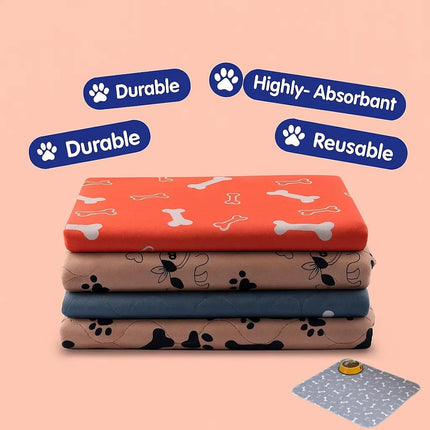 Puppy Pads with pheromones, 2026 Upgraded Washable Puppy Pads for Dogs & Cats, Pee Pad - Leak & Odor Waterproof, Non-Slip Base, Easy to Clean & Reusable (Grey, M: 27.6" × 31.5")