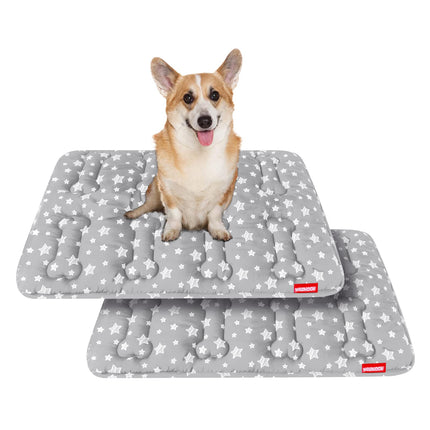 Dog Crate Bed Mat (36" X 23"), Soft Dog Bed Pad Mat with Cute Stars