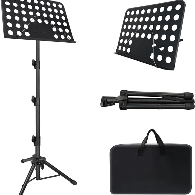 Adjustable Music Stand with Carrying Bag, 1 Pack