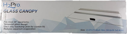 H2Pro Glass Canopy Aquarium Lid for Fresh & Saltwater Fish Tanks (24GT for Aqueon & Marineland 15 & 20 Tall Aquariums)